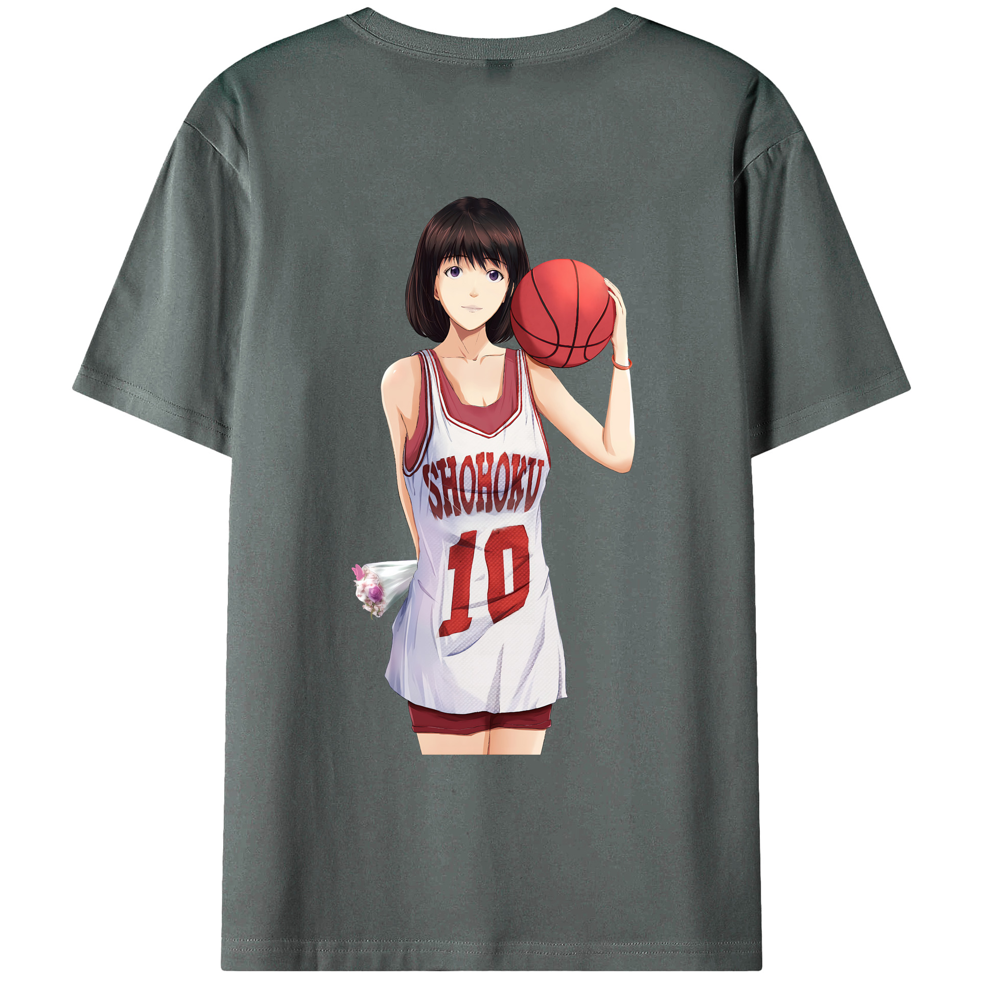 （画像用） SLAM DUNK／スラムダンク 綿100％ メンズ半袖Tシャツ（バックプリント） 通気性